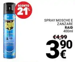 Supermercati Gulliver Spray moschee zanzare RAID offerta