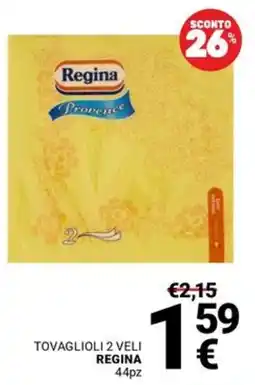 Supermercati Gulliver Tovaglioli 2 veli REGINA 44pz offerta