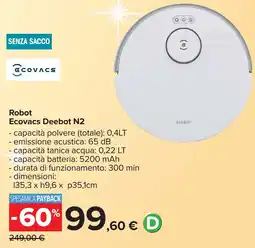 Carrefour Robot Ecovacs Deebot N2 offerta
