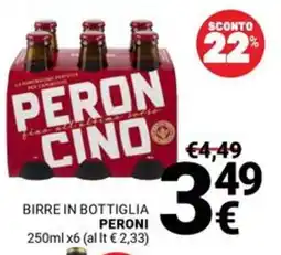 Supermercati Gulliver Birre in bottiglia PERONI offerta