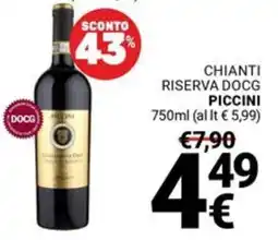 Supermercati Gulliver Chianti riserva docg PICCINI offerta