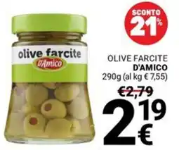 Supermercati Gulliver Olive farcite D'AMICO offerta