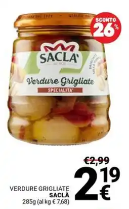 Supermercati Gulliver Verdure grigliate SACLÀ offerta