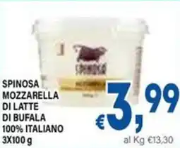 DEM Spinosa mozzarella di latte di bufala 100% italiano offerta