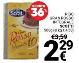 Supermercati Gulliver Riso gran rosso integrale SCOTTI offerta
