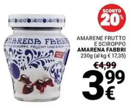 Supermercati Gulliver Amarene frutto e sciroppo AMARENA FABBRI offerta