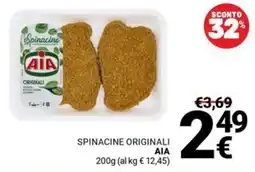 Supermercati Gulliver Spinacine originali AIA offerta