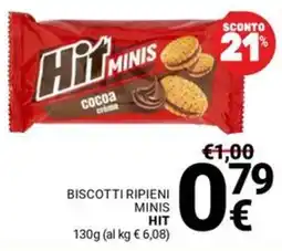 Supermercati Gulliver Biscotti ripieni minis HIT offerta
