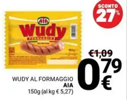 Supermercati Gulliver Wudy al formaggio AIA offerta