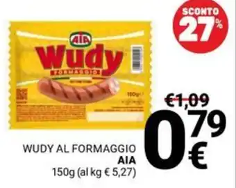 Supermercati Gulliver Wudy al formaggio AIA offerta