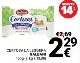Supermercati Gulliver Certosa la leggera GALBANI offerta