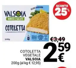 Supermercati Gulliver Cotoletta vegetale VALSOIA offerta