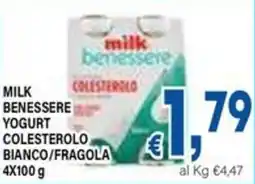 DEM Milk benessere yogurt colesterolo bianco/fragola offerta