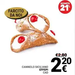Supermercati Gulliver Cannolo siciliano EFFEPI offerta