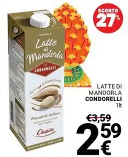 Supermercati Gulliver Latte di mandorla CONDORELLI offerta