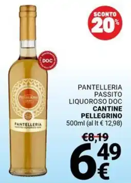 Supermercati Gulliver Pantelleria passito liquoroso doc CANTINE PELLEGRINO offerta