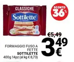 Supermercati Gulliver Formaggio fuso a fette SOTTILETTE offerta