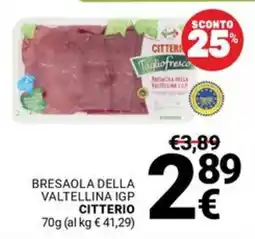 Supermercati Gulliver Bresaola della valtellina igp CITTERIO offerta