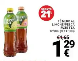 Supermercati Gulliver Tè nero al limone/pesca FUZE TEA offerta