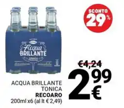 Supermercati Gulliver Acqua brillante tonica RECOARO offerta