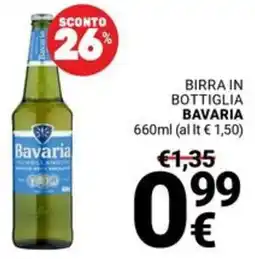 Supermercati Gulliver Birra in bottiglia BAVARIA offerta