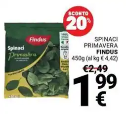 Supermercati Gulliver Spinaci primavera FINDUS offerta