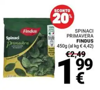 Supermercati Gulliver Spinaci primavera FINDUS offerta