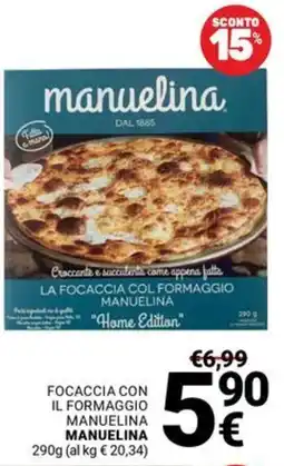 Supermercati Gulliver Focaccia con il formaggio MANUELINA offerta