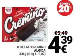 Supermercati Gulliver 8 gelati cremino ALGIDA offerta