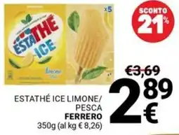 Supermercati Gulliver Estathé ice limone/ pesca FERRERO offerta