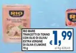 DEM Rio mare trancetti di tonno con olio di oliva/ extra vergine di oliva e limone offerta