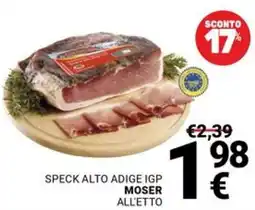 Supermercati Gulliver Speck alto adige igp MOSER offerta