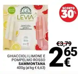 Supermercati Gulliver Ghiaccioli limone e pompelmo rosso SAMMONTANA offerta