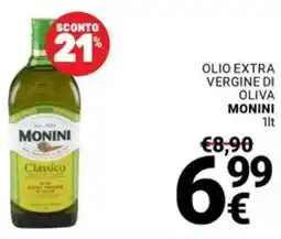 Supermercati Gulliver Olio extra vergine di oliva MONINI offerta