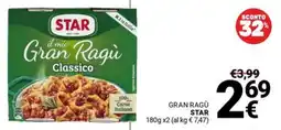 Supermercati Gulliver Gran ragù STAR offerta