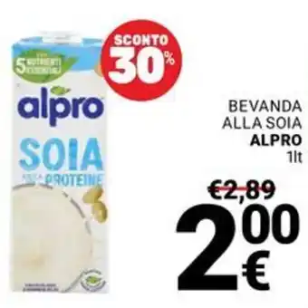 Supermercati Gulliver Bevanda alla soia ALPRO offerta
