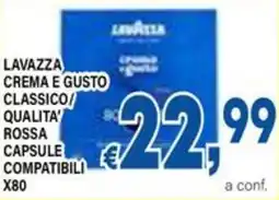 DEM Lavazza crema e gusto classico/ qualita' rossa capsule compatibili offerta