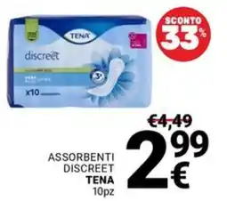 Supermercati Gulliver Assorbenti discreet TENA offerta