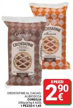 Supermercati Gulliver Crostatine al cacao/ albicocca CONSILIA offerta