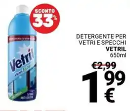 Supermercati Gulliver Detergente per vetri e specchi VETRIL offerta