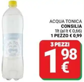 Supermercati Gulliver Acqua tonica CONSILIA offerta