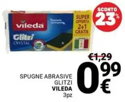 Supermercati Gulliver Spugne abrasive glitzi VILEDA 3pz offerta