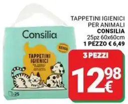 Supermercati Gulliver Tappetini igienici per animali CONSILIA offerta