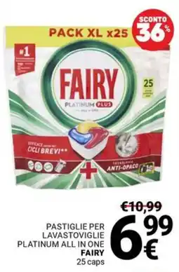 Supermercati Gulliver Pastiglie per lavastoviglie platinum all in one FAIRY offerta