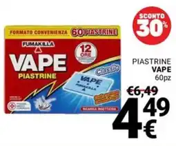 Supermercati Gulliver Piastrine VAPE 60pz offerta