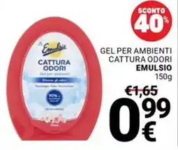 Supermercati Gulliver Gel per ambienti cattura odori EMULSIO offerta