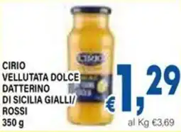DEM Cirio vellutata dolce datterino di sicilia gialli/ rossi offerta
