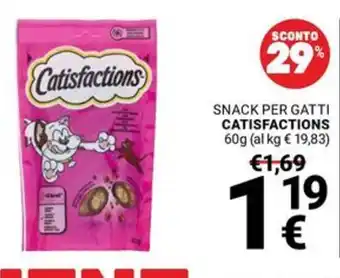 Supermercati Gulliver Snack per gatti CATISFACTIONS offerta