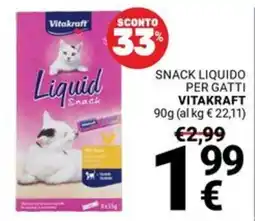 Supermercati Gulliver Snack liquido per gatti VITAKRAFT offerta