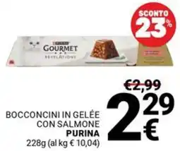 Supermercati Gulliver Bocconcini in gelée con salmone PURINA offerta